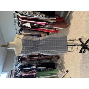 Wild Fable - Gray Plaid Sleeveless Mini Dress with Corset Detail - Small